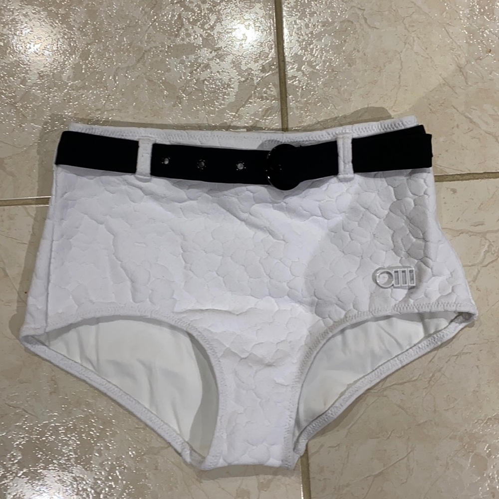 Solid And Striped Bathing Suit Bottom - image 1